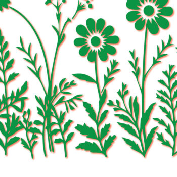 Intra απο ξύλο plywood 3mm-4mm πάχος - Πακέτο  με χαρτί Cricut Cut Wild Flowers Δίασταση 30x20 cm INTRAFABR-89285773 - Image 5