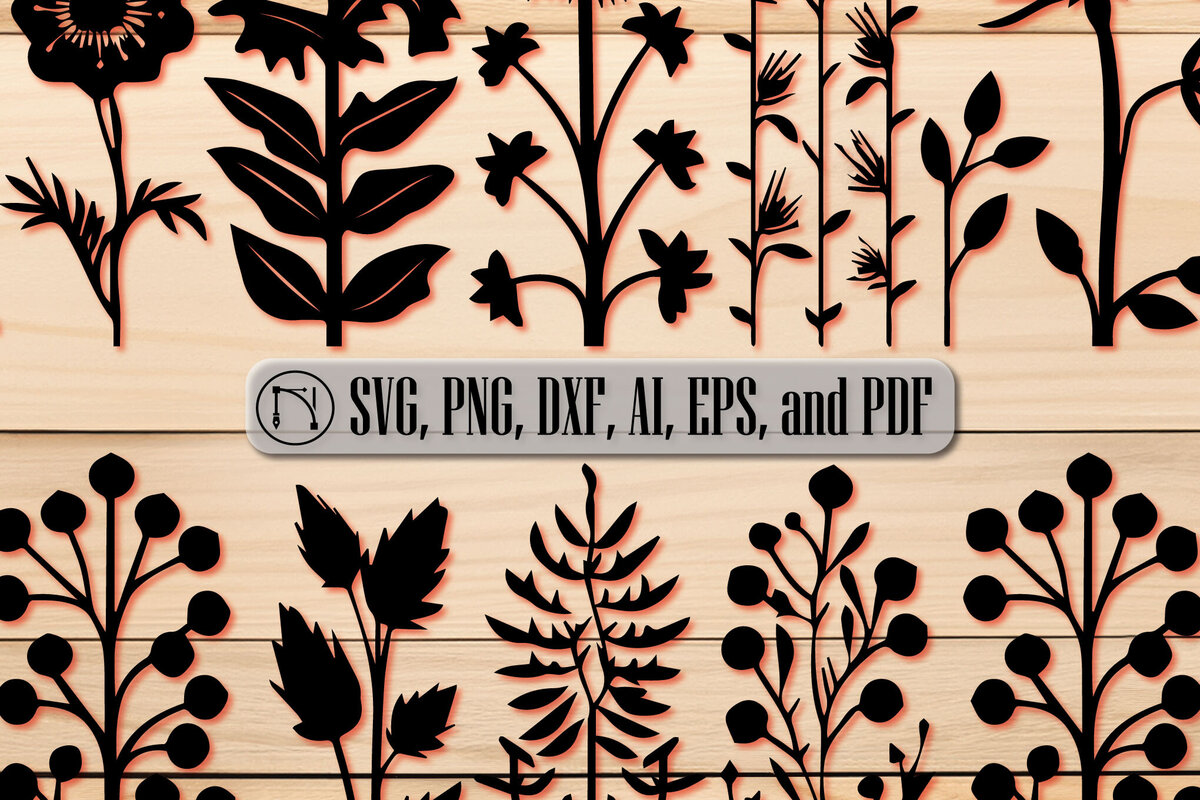 Intra απο ξύλο plywood 3mm-4mm πάχος - Πακέτο  με χαρτί Cricut Cut Wild Flowers Δίασταση 10x15 cm INTRAFABR-89284517