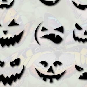 Intra απο ξύλο plywood 3mm-4mm πάχος - Cricut Scary Ghost Horror Face  Σετ Δίασταση 15x15 cm INTRAFABR-77358291