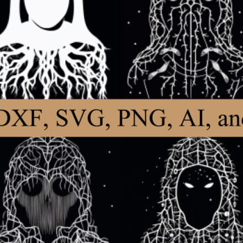 Intra απο ξύλο plywood 3mm-4mm πάχος - Πακέτο υ Cricut Spooky  Cut Δίασταση 4x4 cm INTRAFABR-80780286 - Image 1