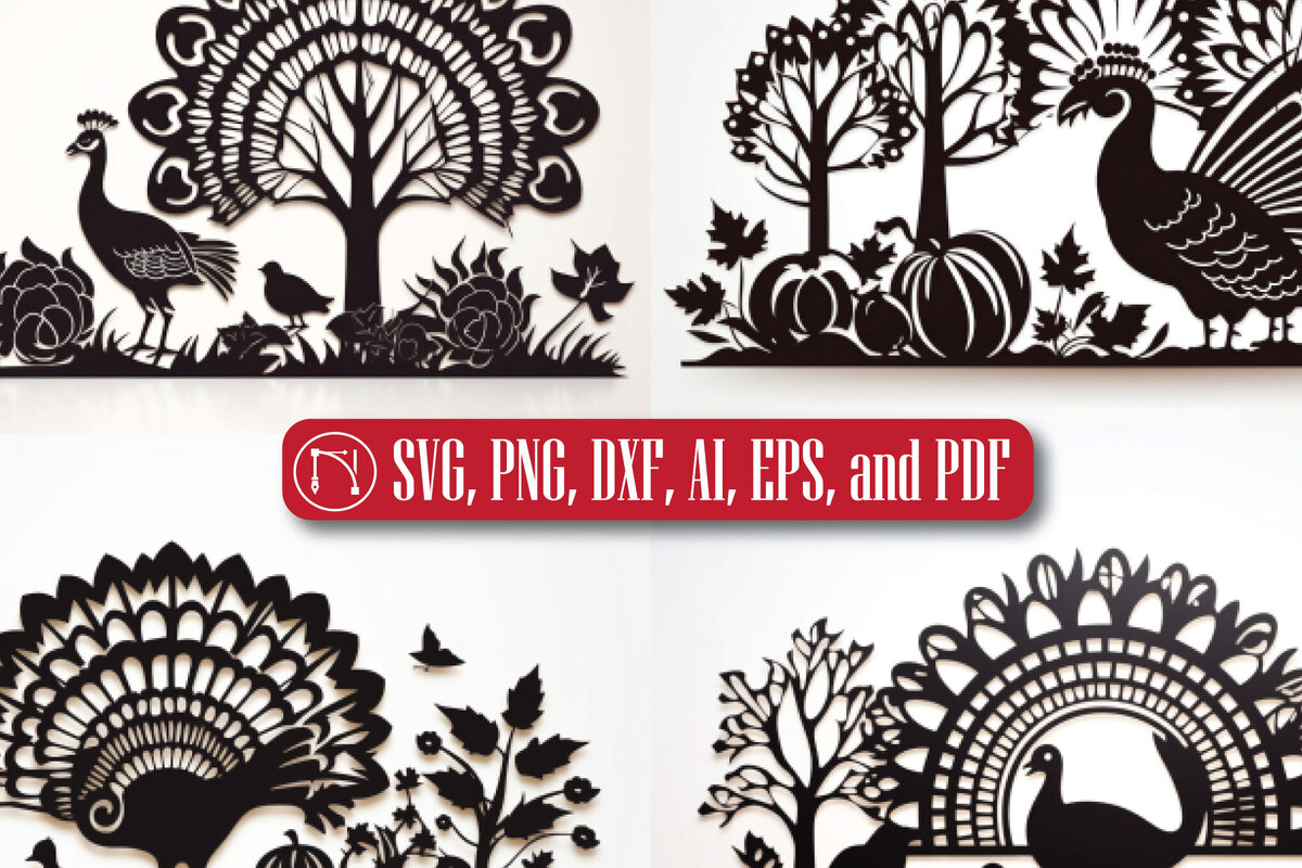 Intra απο ξύλο plywood 3mm-4mm πάχος - Πακέτο  για την Ημέρα των Ευχαριστιών Cricut Δίασταση 4x4 cm INTRAFABR-81933501