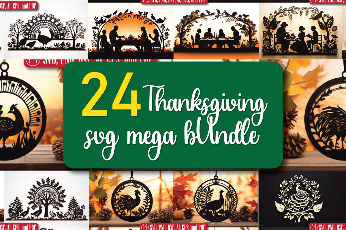 Intra απο ξύλο plywood 3mm-4mm πάχος - Πακέτο  για την Ημέρα των Ευχαριστιών Cricut Δίασταση 4x4 cm INTRAFABR-81934298