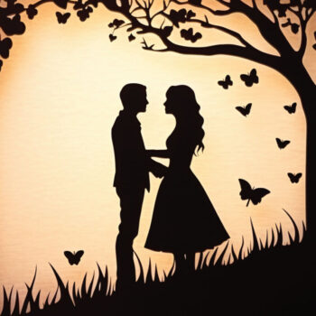 Intra απο ξύλο plywood 3mm-4mm πάχος - Πακέτο Cricut Valentine Couple  Δίασταση 4x4 cm INTRAFABR-86082298 - Image 2