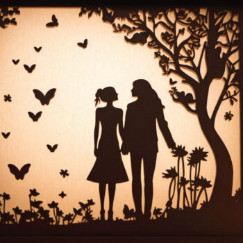 Intra απο ξύλο plywood 3mm-4mm πάχος - Πακέτο Cricut Valentine Couple  Δίασταση 4x4 cm INTRAFABR-86082298 - Image 6