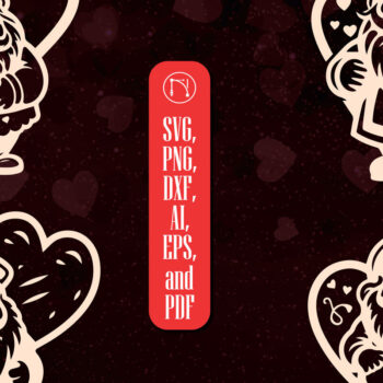 Intra απο ξύλο plywood 3mm-4mm πάχος - Πακέτο Cricut Valentine Gnome  Δίασταση 4x4 cm INTRAFABR-86702374 - Image 1