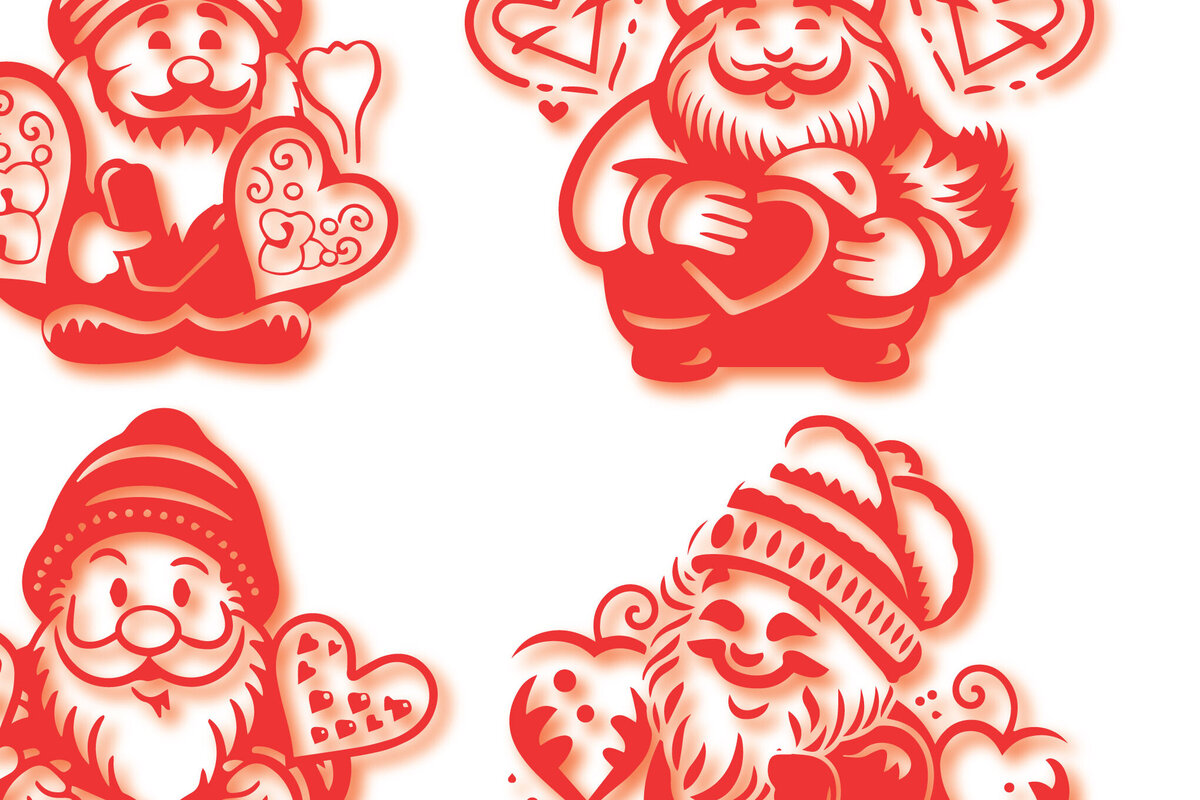 Intra απο ξύλο plywood 3mm-4mm πάχος - Πακέτο Cricut Valentine Gnome  Δίασταση 4x4 cm INTRAFABR-86704019