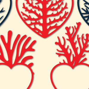 Intra απο ξύλο plywood 3mm-4mm πάχος - Cricut Valentine Heart Element  Bundl Δίασταση 20x20 cm INTRAFABR-86209007