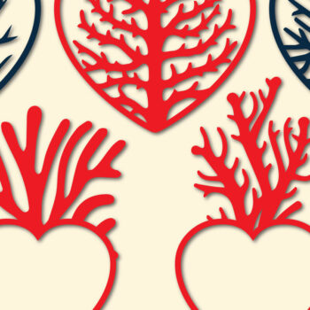 Intra απο ξύλο plywood 3mm-4mm πάχος - Cricut Valentine Heart Element Bundl Δίασταση 20x20 cm INTRAFABR-86209007 - Image 1