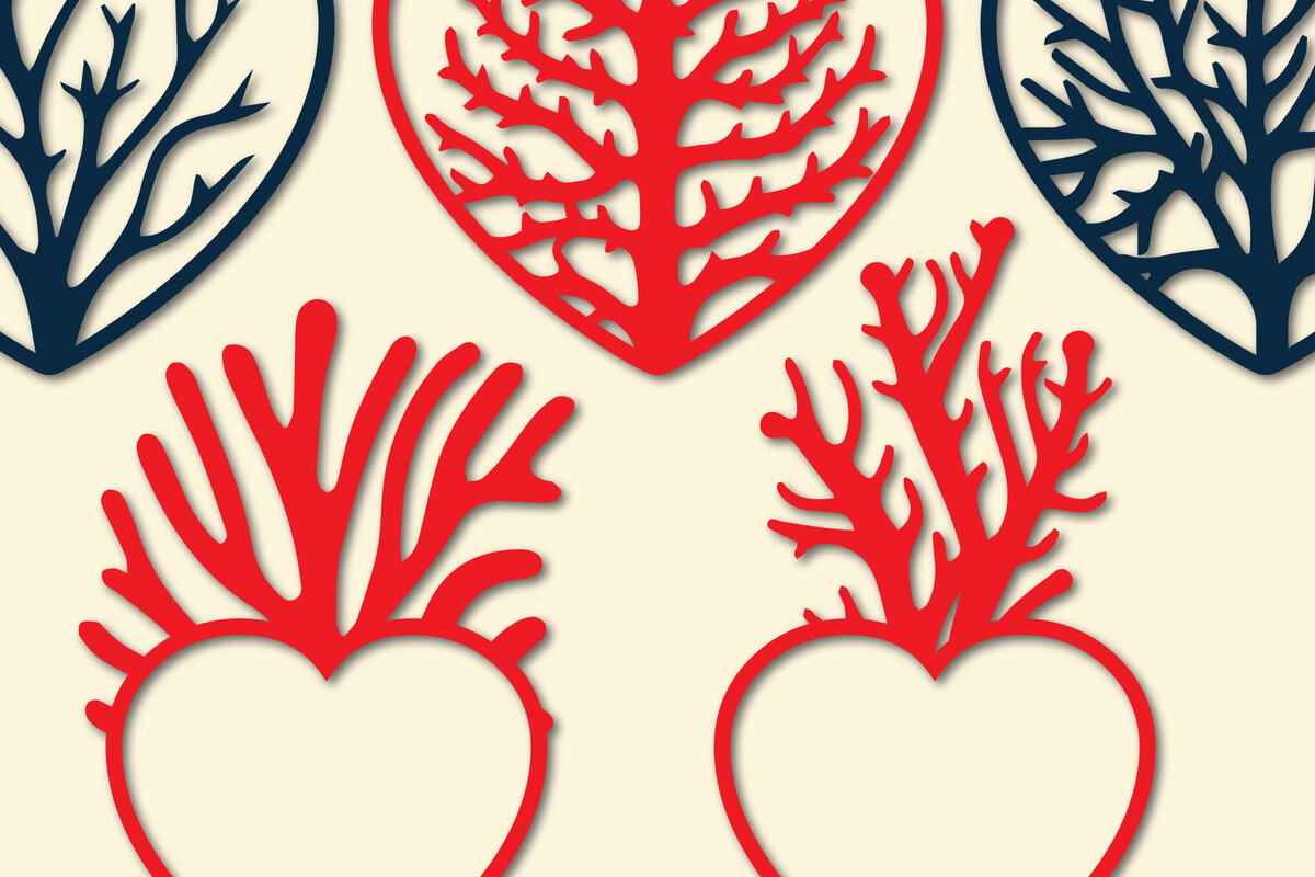 Intra απο ξύλο plywood 3mm-4mm πάχος - Cricut Valentine Heart Element  Bundl Δίασταση 20x20 cm INTRAFABR-86209007