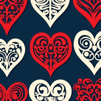 Intra απο ξύλο plywood 3mm-4mm πάχος - Πακέτο Cricut Valentine Heart  Δίασταση 4x4 cm INTRAFABR-85988532 - Image 2