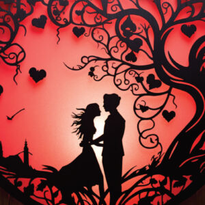 Intra απο ξύλο plywood 3mm-4mm πάχος - Cricut Valentine σχέδιο κοπής με λέιζερ Δίασταση 4x4 cm INTRAFABR-88760702