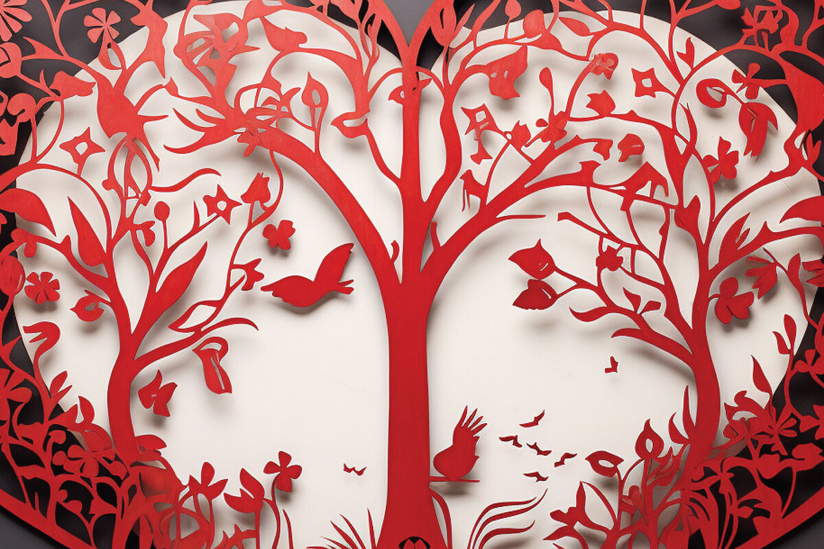 Intra απο ξύλο plywood 3mm-4mm πάχος - Cricut Valentine σχέδιο κοπής με λέιζερ Δίασταση 4x4 cm INTRAFABR-88740636