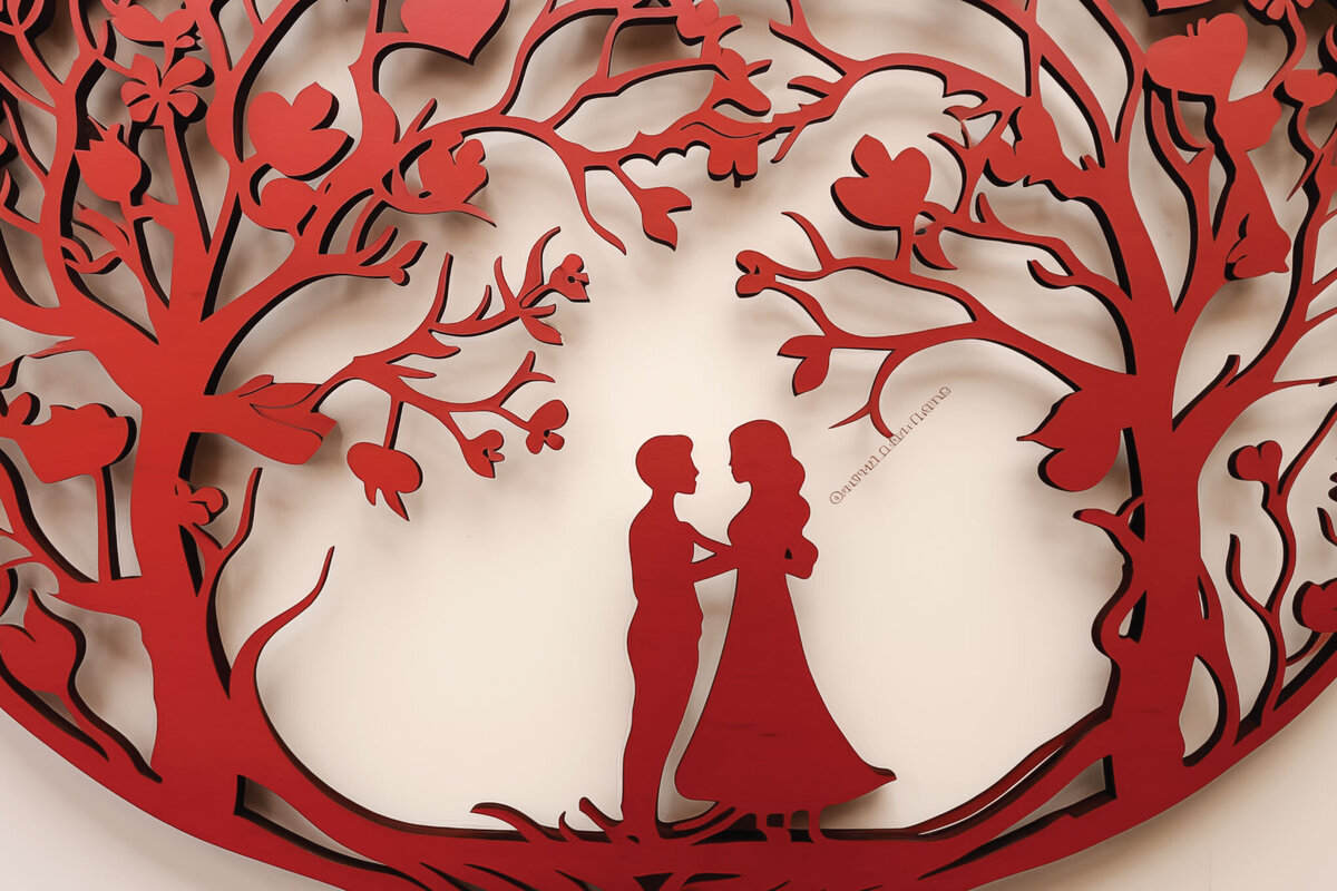 Intra απο ξύλο plywood 3mm-4mm πάχος - Σχέδια Cricut Valentine Cut Laser Δίασταση 4x4 cm INTRAFABR-88736164