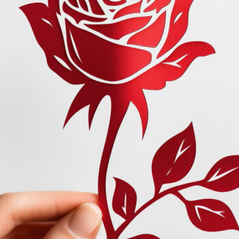 Intra απο ξύλο plywood 3mm-4mm πάχος - Πακέτο Cricut Valentine Rose  Δίασταση 4x4 cm INTRAFABR-112880665 - Image 5