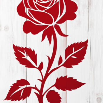 Intra απο ξύλο plywood 3mm-4mm πάχος - Cricut Valentine Rose Cut Δίασταση 4x4 cm INTRAFABR-112863811 - Image 1