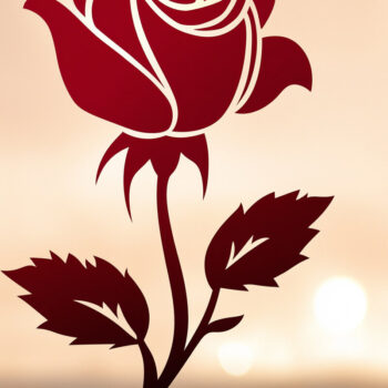 Intra απο ξύλο plywood 3mm-4mm πάχος - Cricut Valentine Rose Cut Δίασταση 4x4 cm INTRAFABR-112864471 - Image 1