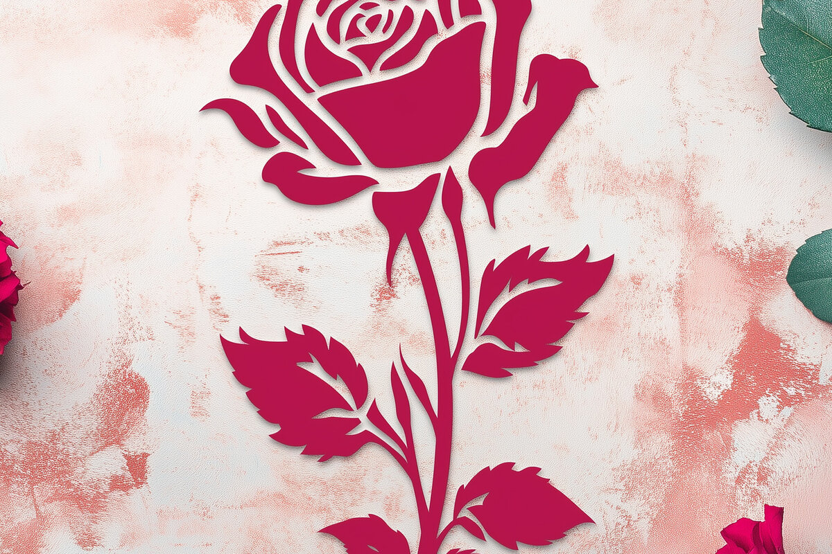 Intra απο ξύλο plywood 3mm-4mm πάχος - Cricut Valentine Rose  Cut  Δίασταση 4x4 cm INTRAFABR-112877330