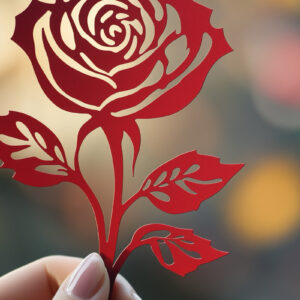 Intra απο ξύλο plywood 3mm-4mm πάχος - Cricut Valentine Rose  Cut  Δίασταση 4x4 cm INTRAFABR-112856167