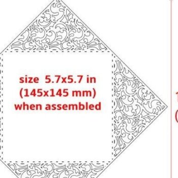 Intra απο ξύλο plywood 3mm-4mm πάχος - Προσκλητήριο γάμου Cricut Τετράπτυχη κάρτα Δίασταση 7x5 cm INTRAFABR-32394344 - Image 3