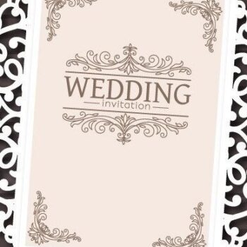 Intra απο ξύλο plywood 3mm-4mm πάχος - Προσκλητήριο γάμου Cricut, Gate Card  Δίασταση 5x7 cm INTRAFABR-31907459 - Image 1