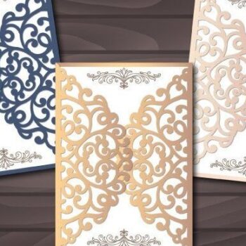 Intra απο ξύλο plywood 3mm-4mm πάχος - Προσκλητήριο γάμου Cricut, Gate Card  Δίασταση 5x7 cm INTRAFABR-31907459 - Image 5