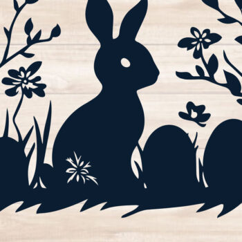 Intra απο ξύλο plywood 3mm-4mm πάχος - Cricut Wildflower Easter Bunny Cut F Δίασταση 4x4 cm INTRAFABR-116530927 - Image 1