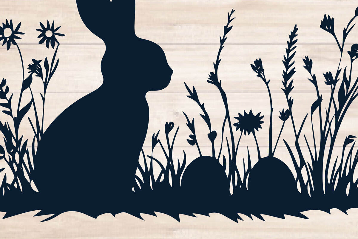 Intra απο ξύλο plywood 3mm-4mm πάχος - Cricut Wildflower Easter Bunny  Cut F Δίασταση 4x4 cm INTRAFABR-116531820