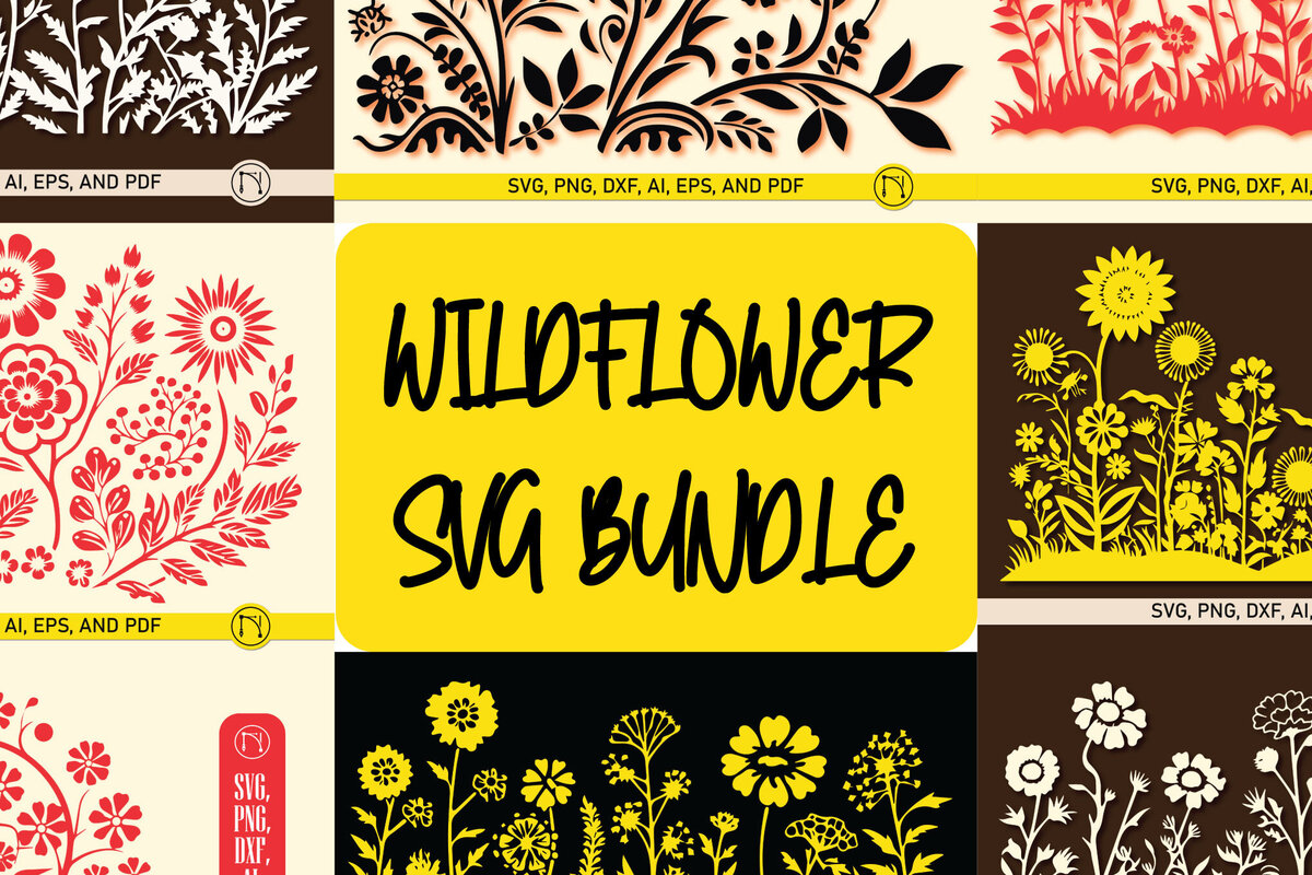 Intra απο ξύλο plywood 3mm-4mm πάχος - Πακέτο Cricut Wildflower Element  Δίασταση 4x4 cm INTRAFABR-85349471