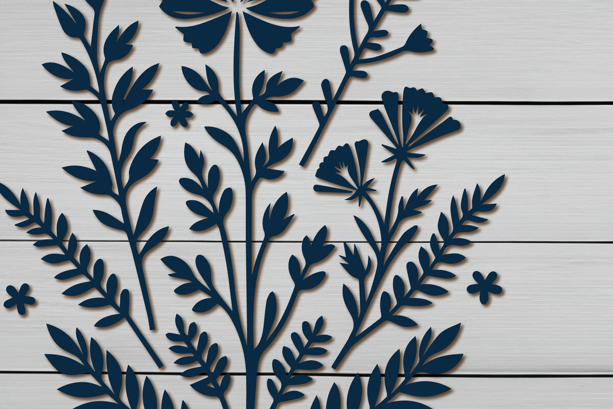 Intra απο ξύλο plywood 3mm-4mm πάχος - Cricut Wildflower Cut Laser  Δίασταση 4x4 cm INTRAFABR-93516094