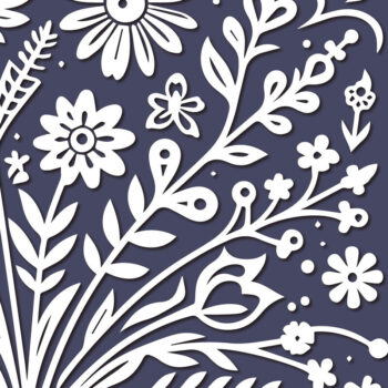 Intra απο ξύλο plywood 3mm-4mm πάχος - Πακέτο  Cricut Wildflower Cut Laser Δίασταση 4x4 cm INTRAFABR-93541538 - Image 2