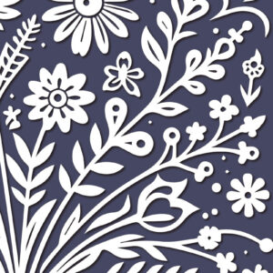 Intra απο ξύλο plywood 3mm-4mm πάχος - Cricut Wildflower Cut Laser  Δίασταση 4x4 cm INTRAFABR-93514907