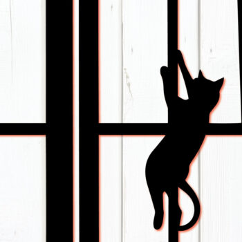 Intra απο ξύλο plywood 3mm-4mm πάχος - Παράθυρο Cricut με Cat  Δίασταση 4x4 cm INTRAFABR-104061531 - Image 1