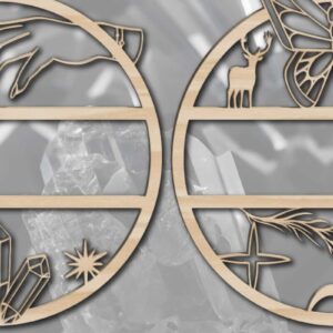 Intra απο ξύλο plywood 3mm-4mm πάχος - Πακέτο κοπής λέιζερ  Sign Cristal Name Δίασταση 30x20 cm INTRAFABR-72720161