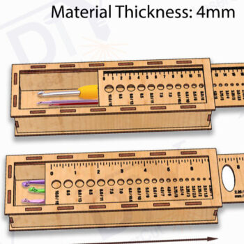 Intra απο ξύλο plywood 3mm-4mm πάχος - Θήκη για βελονάκι Κοπή Laser 4mm Δίασταση 30x20 cm INTRAFABR-114140510 - Image 1