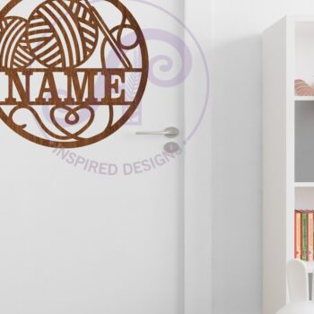 Intra απο ξύλο plywood 3mm-4mm πάχος - Πινακίδα τοίχου με όνομα βελονάκι,   Δίασταση 40x50 cm INTRAFABR-115989100 - Image 3