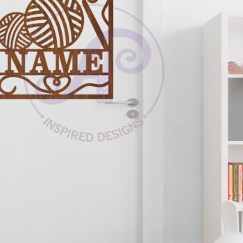 Intra απο ξύλο plywood 3mm-4mm πάχος - Πινακίδα τοίχου με όνομα βελονάκι,   Δίασταση 40x50 cm INTRAFABR-115398519 - Image 4