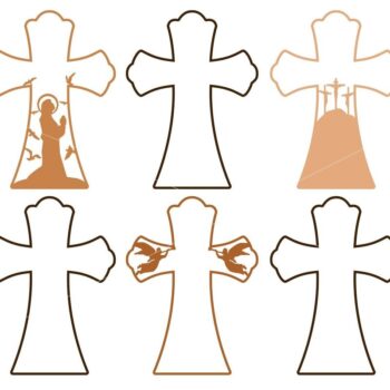 Intra απο ξύλο plywood 3mm-4mm πάχος - CROSS 3D Bundle Religious Layered Δίασταση 9x12 cm INTRAFABR-30916008 - Image 7