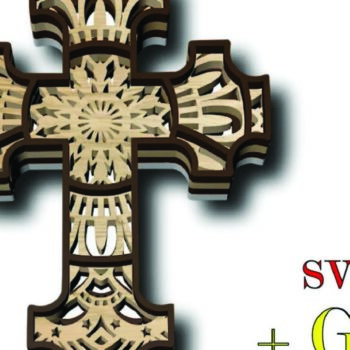 Intra απο ξύλο plywood 3mm-4mm πάχος - Σταυρός Δίασταση 30x20 cm INTRAFABR-21427607 - Image 2