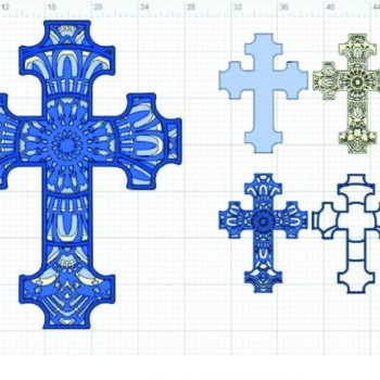 Intra απο ξύλο plywood 3mm-4mm πάχος - Σταυρός Δίασταση 30x20 cm INTRAFABR-21427607 - Image 5