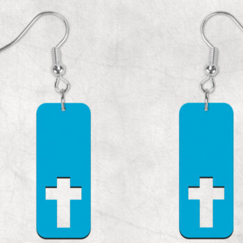 Intra απο ξύλο plywood 3mm-4mm πάχος - Σκουλαρίκια Cross Boho Δίασταση 3x3 cm INTRAFABR-28929243 - Image 1