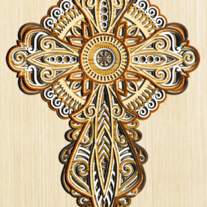 Intra απο ξύλο plywood 3mm-4mm πάχος - Αρχεία CROSS για Cricut,  Δίασταση 12x12 cm INTRAFABR-9307400