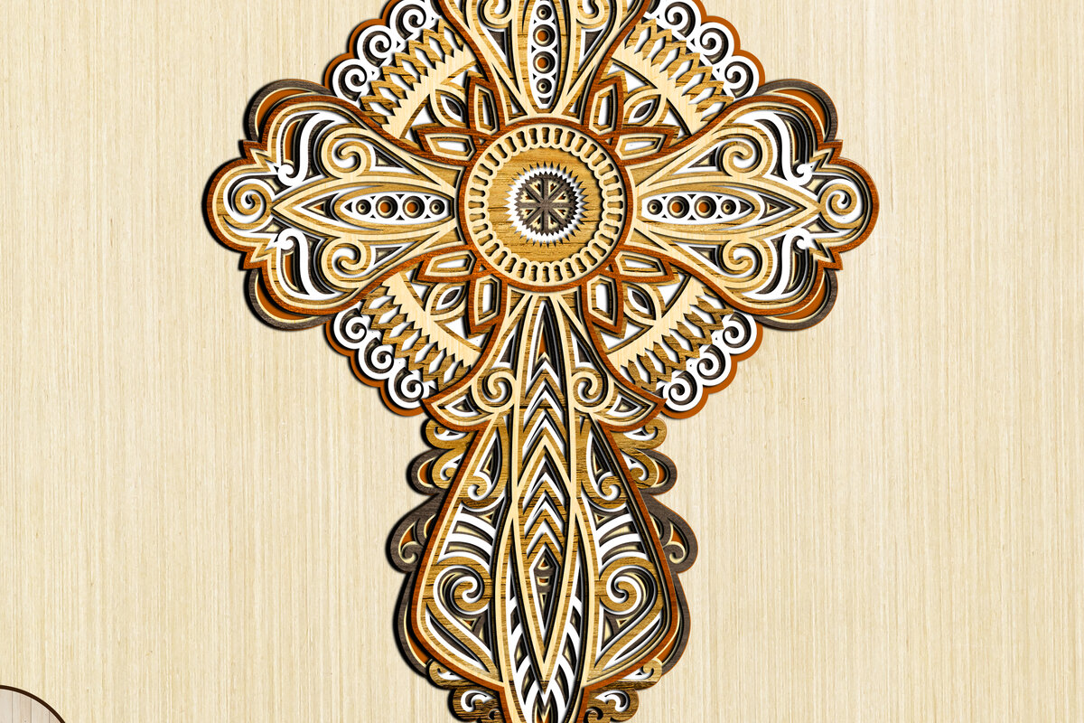 Intra απο ξύλο plywood 3mm-4mm πάχος - Αρχεία CROSS για Cricut,  Δίασταση 12x12 cm INTRAFABR-9307400