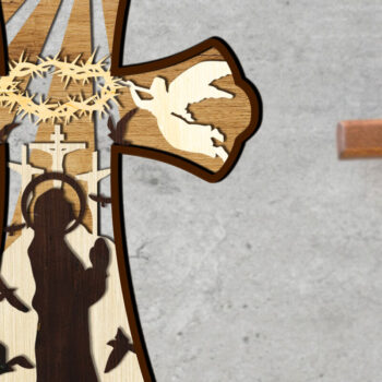 Intra απο ξύλο plywood 3mm-4mm πάχος - Διακοσμητικό πρότυπο πολλαπλών στρώσεων Δίασταση 9x12 cm INTRAFABR-88008228 - Image 2