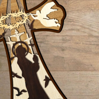 Intra απο ξύλο plywood 3mm-4mm πάχος - Διακοσμητικό πρότυπο πολλαπλών στρώσεων Δίασταση 9x12 cm INTRAFABR-88008228 - Image 3