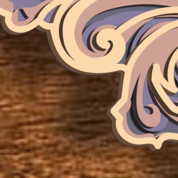 Intra απο ξύλο plywood 3mm-4mm πάχος - Cross Multilayer /Laser Cross DXF Δίασταση 30x20 cm INTRAFABR-78847612 - Image 3