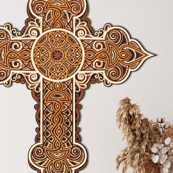 Intra απο ξύλο plywood 3mm-4mm πάχος - ΣΤΑΥΡΟ ΘΡΗΣΚΕΥΤΙΚΟ Σχέδιο κοπής ξύλου & χαρτιού Δίασταση 11x12 cm INTRAFABR-35761942 - Image 8