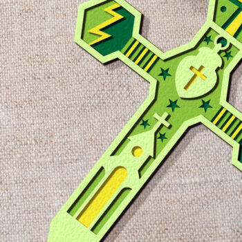 Intra απο ξύλο plywood 3mm-4mm πάχος - Πακέτο  Nativity Cut Cross Sign Δίασταση 30x20 cm INTRAFABR-111846517 - Image 7