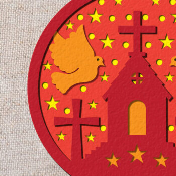 Intra απο ξύλο plywood 3mm-4mm πάχος - Πακέτο  Nativity Cut Cross Sign Δίασταση 30x20 cm INTRAFABR-111846517 - Image 11