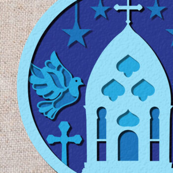 Intra απο ξύλο plywood 3mm-4mm πάχος - Πακέτο  Nativity Cut Cross Sign Δίασταση 30x20 cm INTRAFABR-111846517 - Image 12