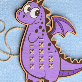 Intra απο ξύλο plywood 3mm-4mm πάχος - Πακέτο ζώων Cross Stitch | Μοντεσσόρι Δίασταση 15x15 cm INTRAFABR-114008065 - Image 2